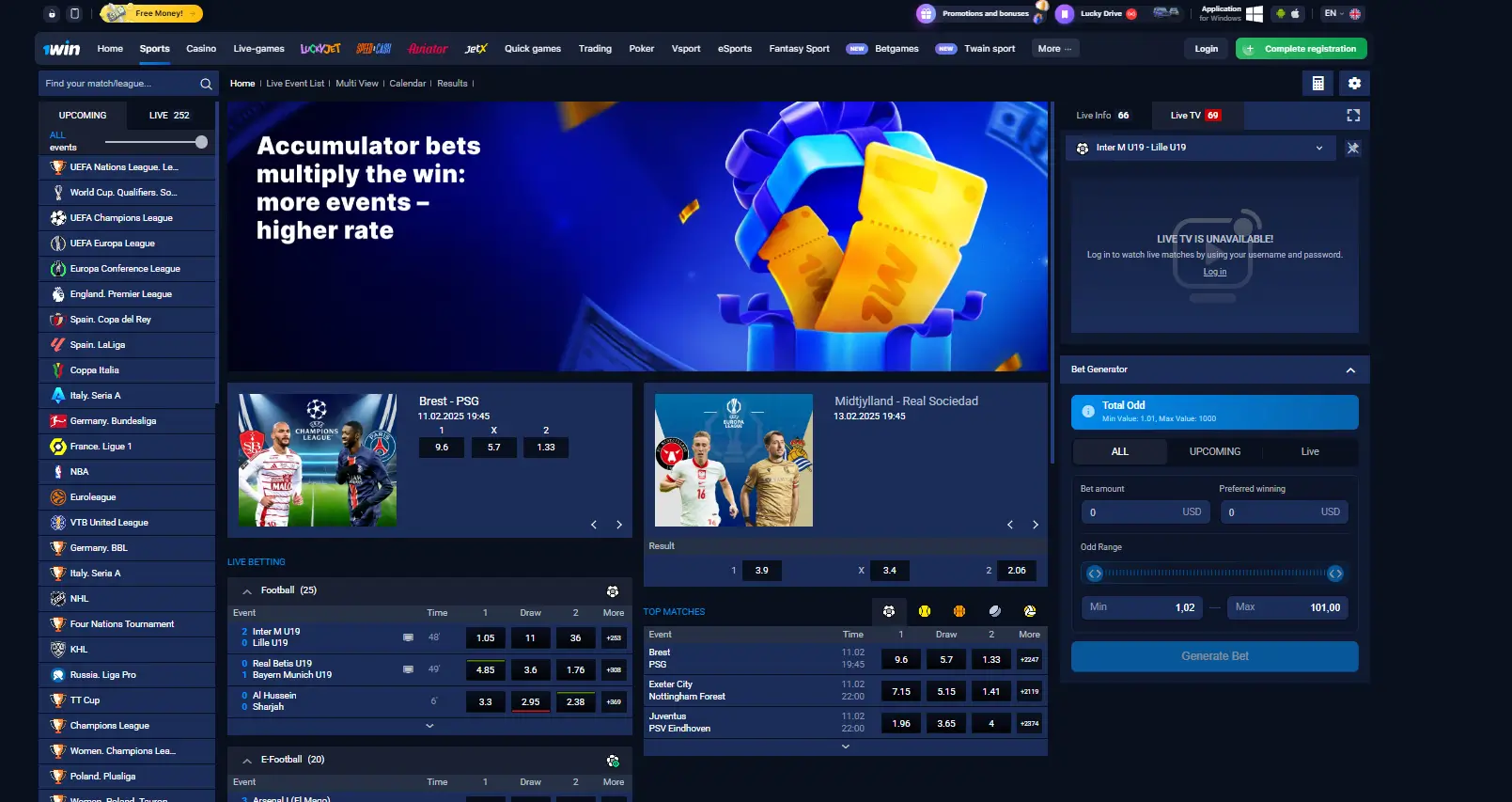 1win sports betting