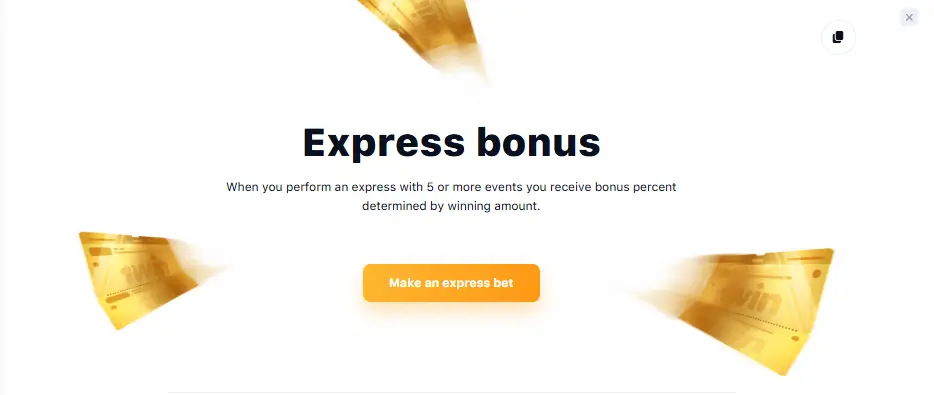 1win express bonus