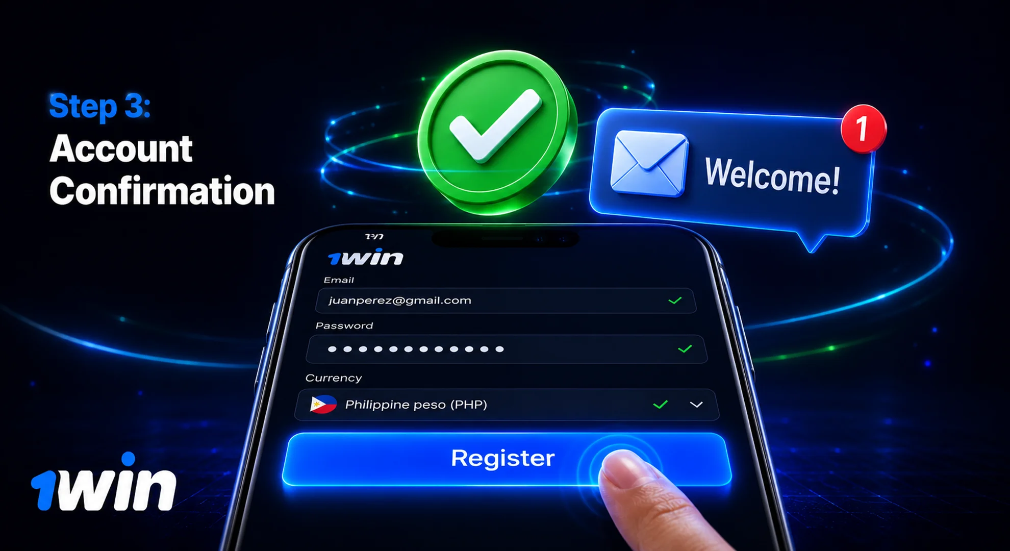 1win Register Online Philippines and Account Confirmation Step